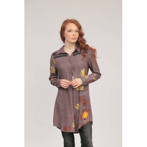 Елегантна риза от вискоза щампа 244