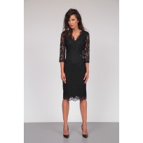 Дантелена рокля 616 черна Кенсол